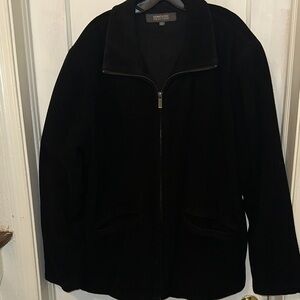 Kenneth Cole Men's Black Zip-Up Jacket